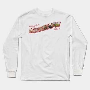 Greetings from Krakow in Poland Vintage style retro souvenir Long Sleeve T-Shirt